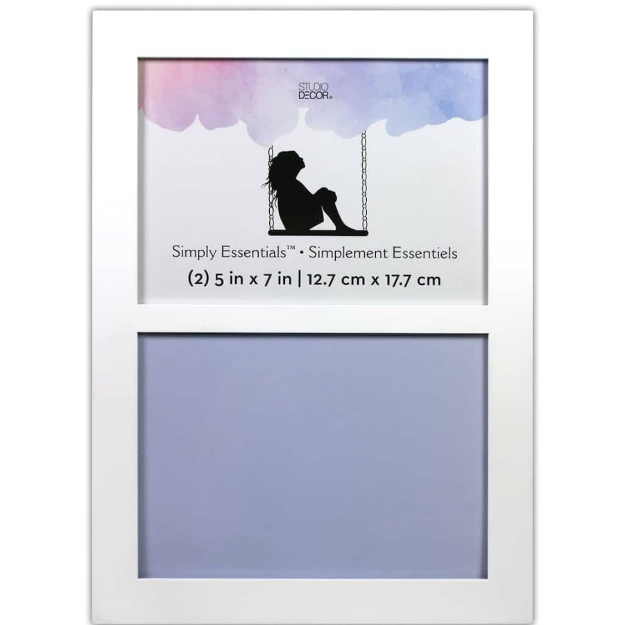 Frames * | Outlet 12 Pack: 2 Opening White Flat 5 X 7 Collage Frame, Simply Essentials By Studio Decor By Studio Decor