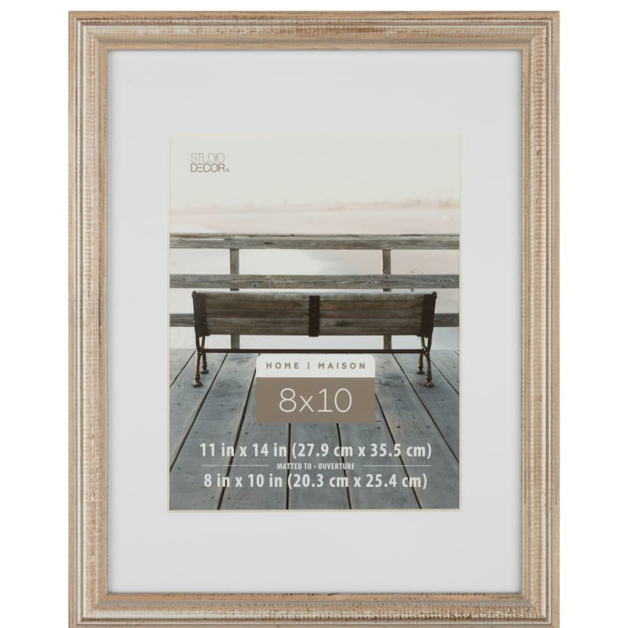 Frames * | Deals 6 Pack: Champagne 8 X 10 Frame With Mat, Home By Studio Decor By Studio Decor