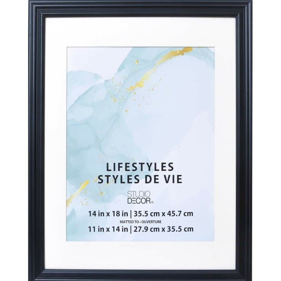 Frames * | Cheapest Frame With Mat, Lifestyles By Studio Decor By Studio Decor Black