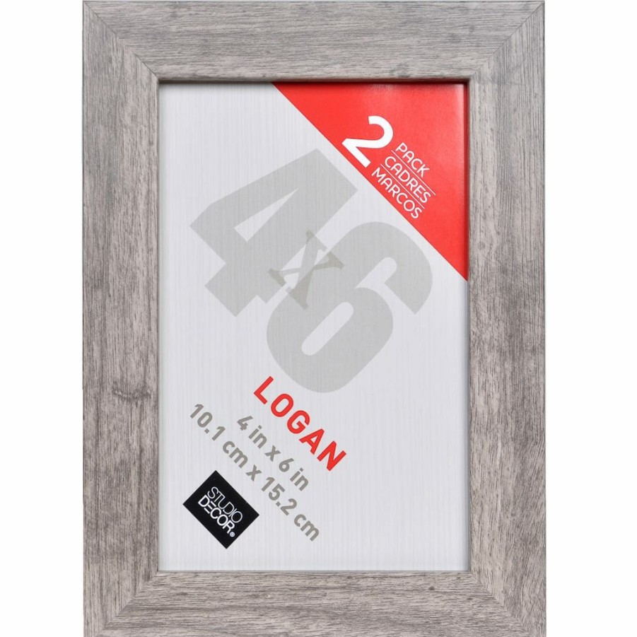 Frames * | Brand New 12 Packs: 2 Ct. (24 Total) Tabletop Frames, Logan By Studio Decor By Studio Decor Gray