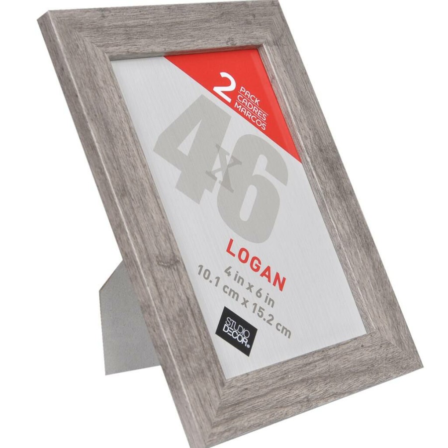 Frames * | Brand New 12 Packs: 2 Ct. (24 Total) Tabletop Frames, Logan By Studio Decor By Studio Decor Gray