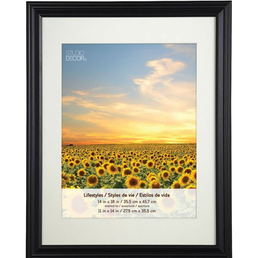 Frames * | Cheapest 4 Packs: 2 Ct. (8 Total) Black 11 X 14 Frame With Mat, Lifestyles By Studio Decor By Studio Decor