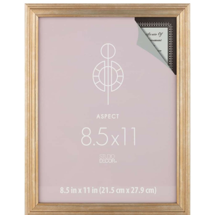 Frames * | Cheap 12 Pack: Gold Narrow 8.5 X 11 Frame, Aspect By Studio Decor By Studio Decor