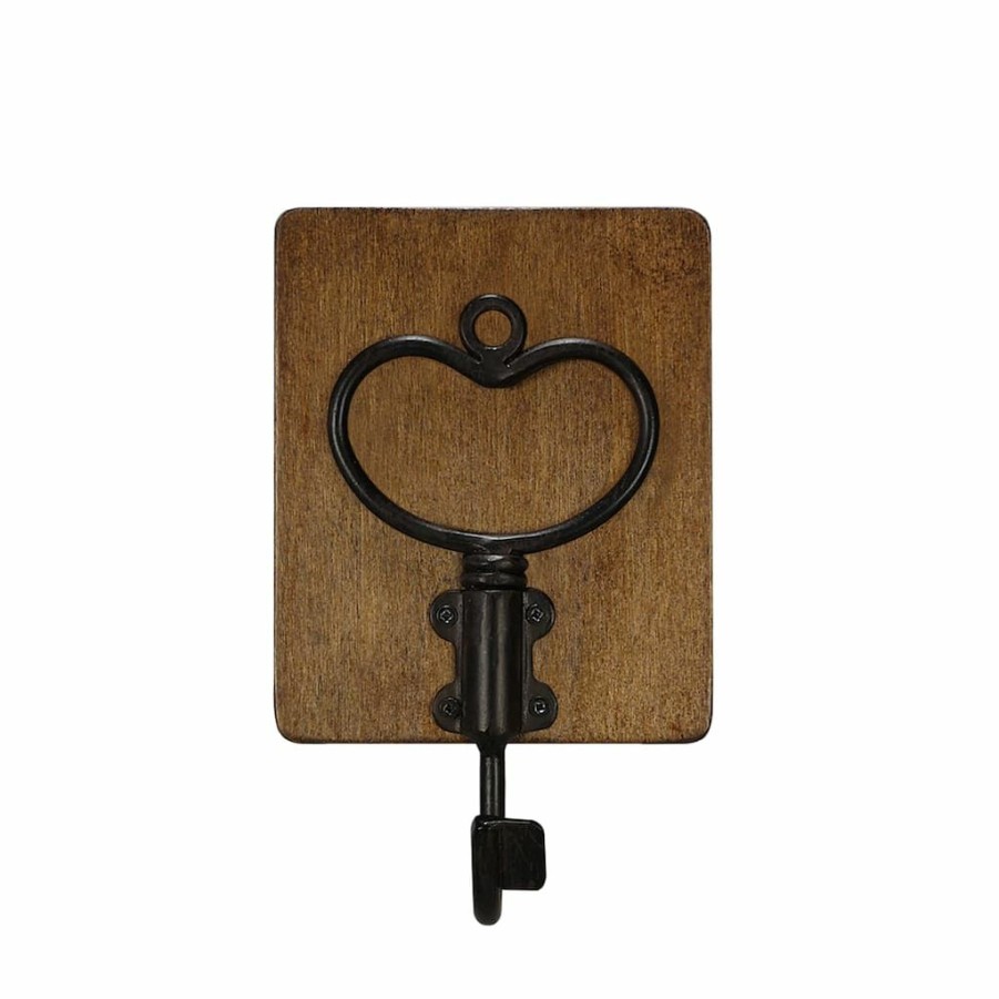 Home & Decor * | Cheapest Black & Brown Wooden Wall Hook By Studio Decor By Studio Decor