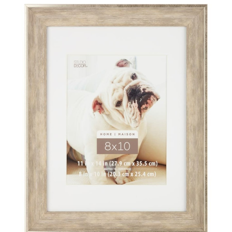 Frames * | Deals Frame With Mat By Studio Decor By Studio Decor Champagne