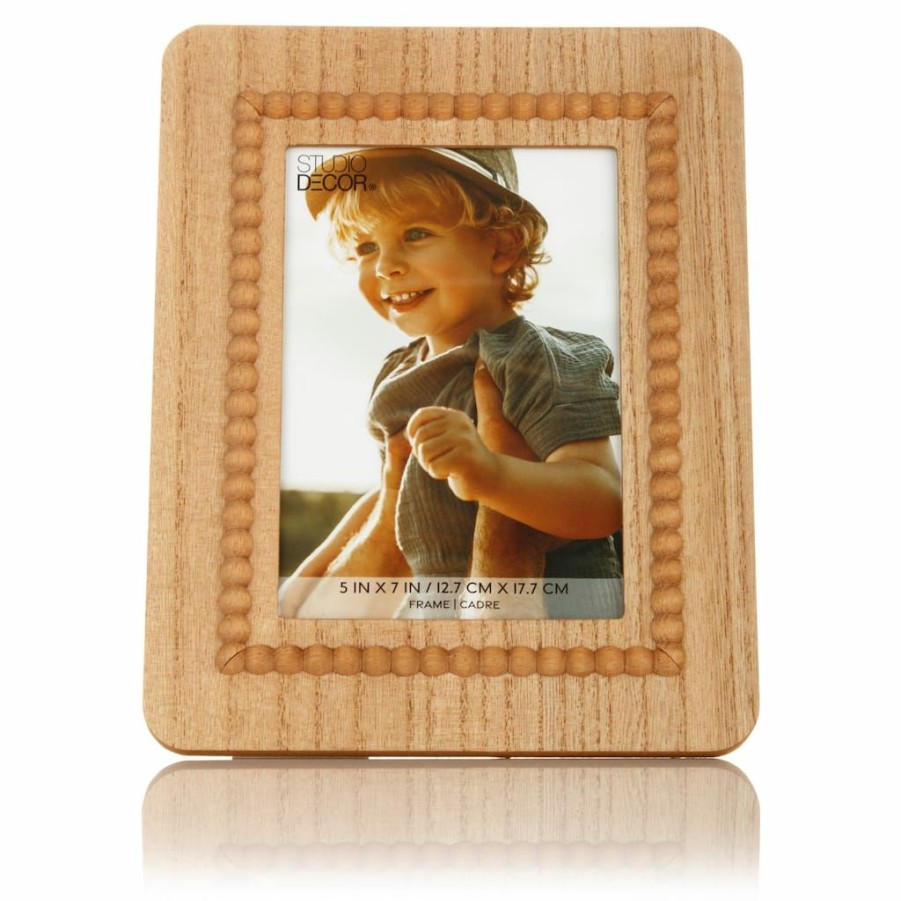 Frames * | Buy Brown Natural & Bead Picture Frame By Studio Decor By Studio Decor