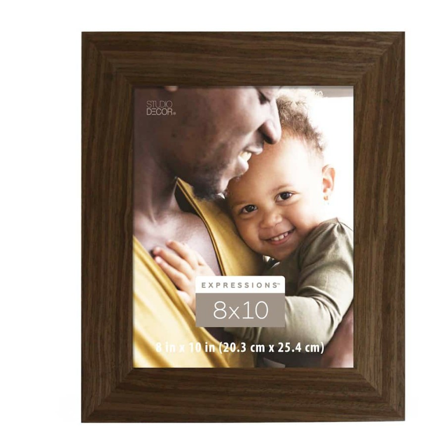 Frames * | Cheap Walnut Wide Scoop 8 X 10 Frame, Expressions By Studio Decor By Studio Decor