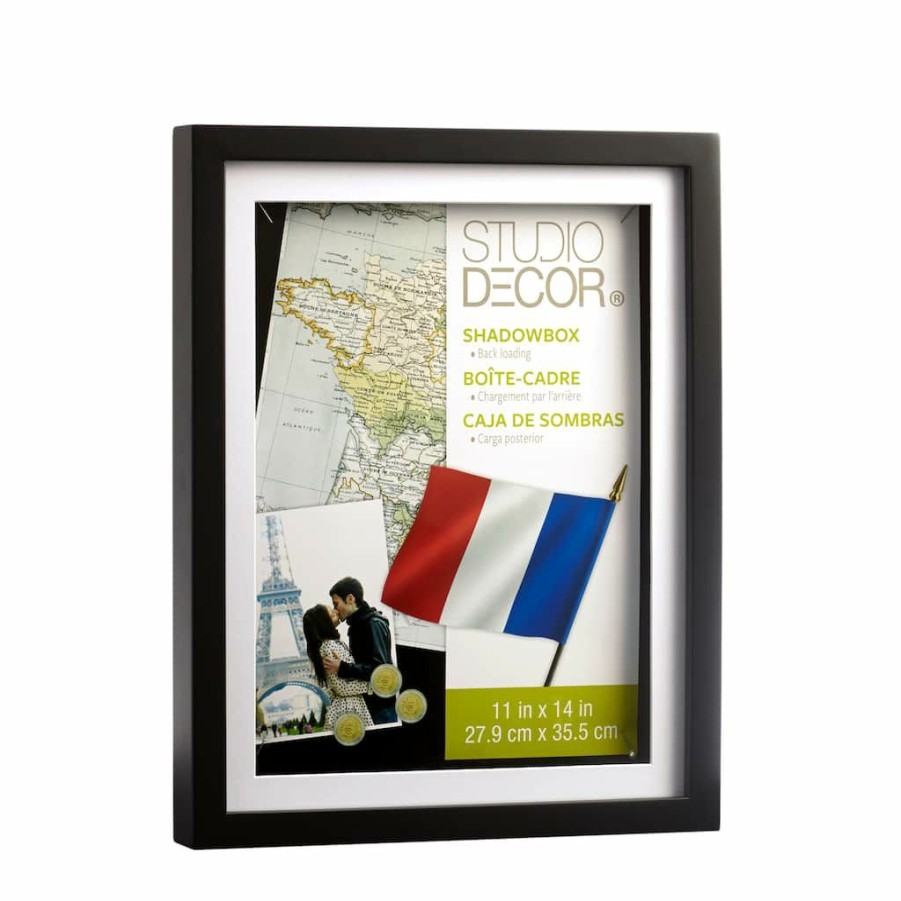 Frames * | Cheap 12 Pack: Black 11 X 14 Shadow Box With Mat By Studio Decor By Studio Decor