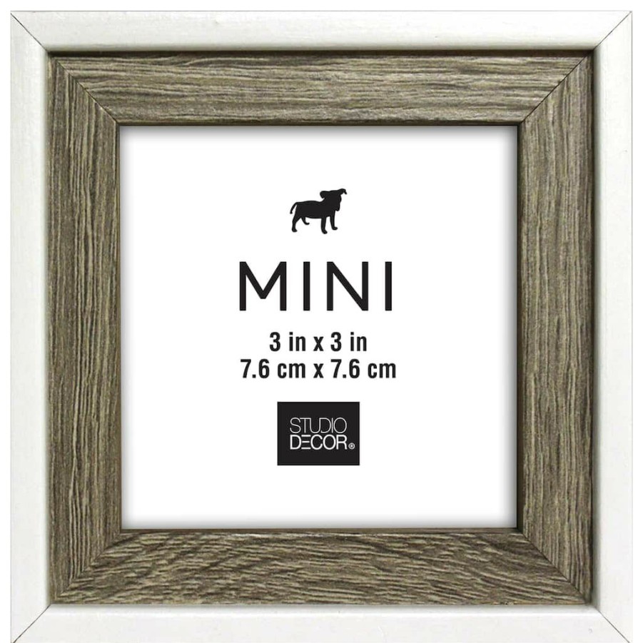 Frames * | Discount Gray & White Mini Frame By Studio Decor By Studio Decor