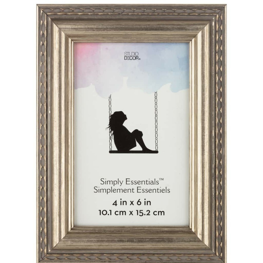 Frames * | Discount 12 Pack: Silver Scallop Edge 4 X 6 Frame, Simply Essentials By Studio Decor By Studio Decor