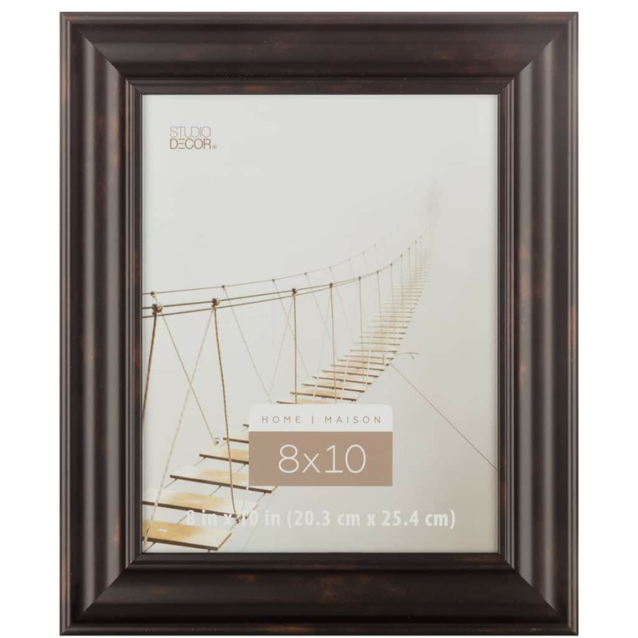 Frames * | Deals Black & Brown Rubbed Frame, Home Collection By Studio Decor By Studio Decor Brown/Black