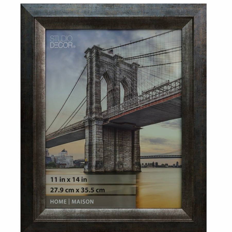 Frames * | Brand New Two-Tone Metallic Frame, 11 X 14 , Home Collection By Studio Decor By Studio Decor