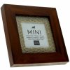 Frames * | Hot Sale Mini Walnut Frame With Burlap Mat By Studio Decor By Studio Decor