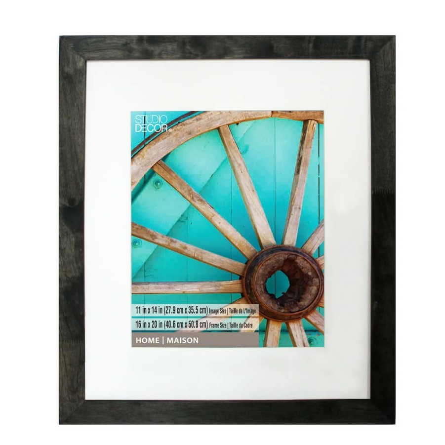 Frames * | Discount 6 Pack: Black Wash 11 X 14 Frame With Mat, Home By Studio Decor By Studio Decor