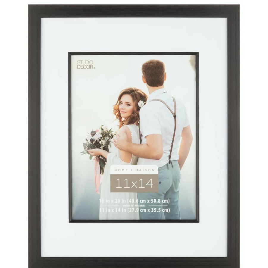 Frames * | Best Reviews Of 6 Pack: Black Studio 11 X 14 Frame With Mat, Home By Studio Decor By Studio Decor