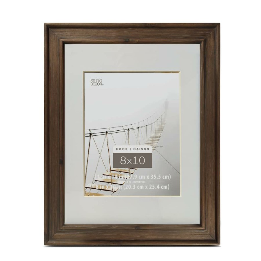 Frames * | Promo Walnut 8 X 10 Frame, Home By Studio Decor By Studio Decor