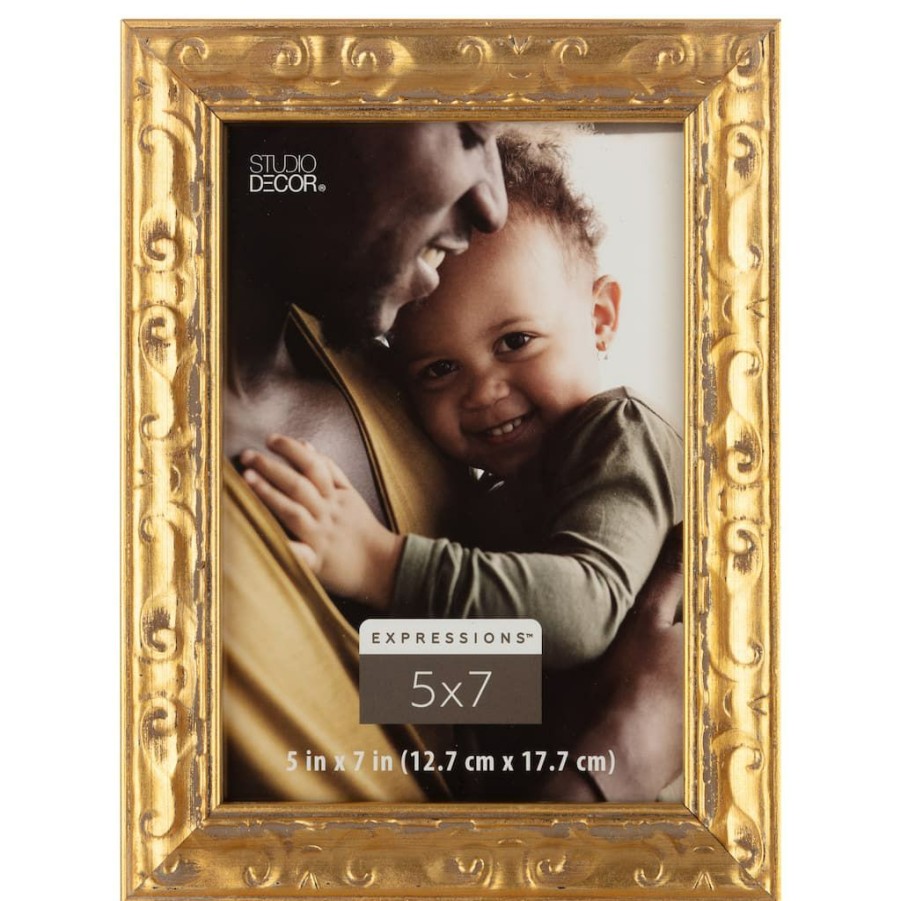 Frames * | Wholesale 12 Pack: Gold Ornate 5 X 7 Frame, Expressions By Studio Decor By Studio Decor