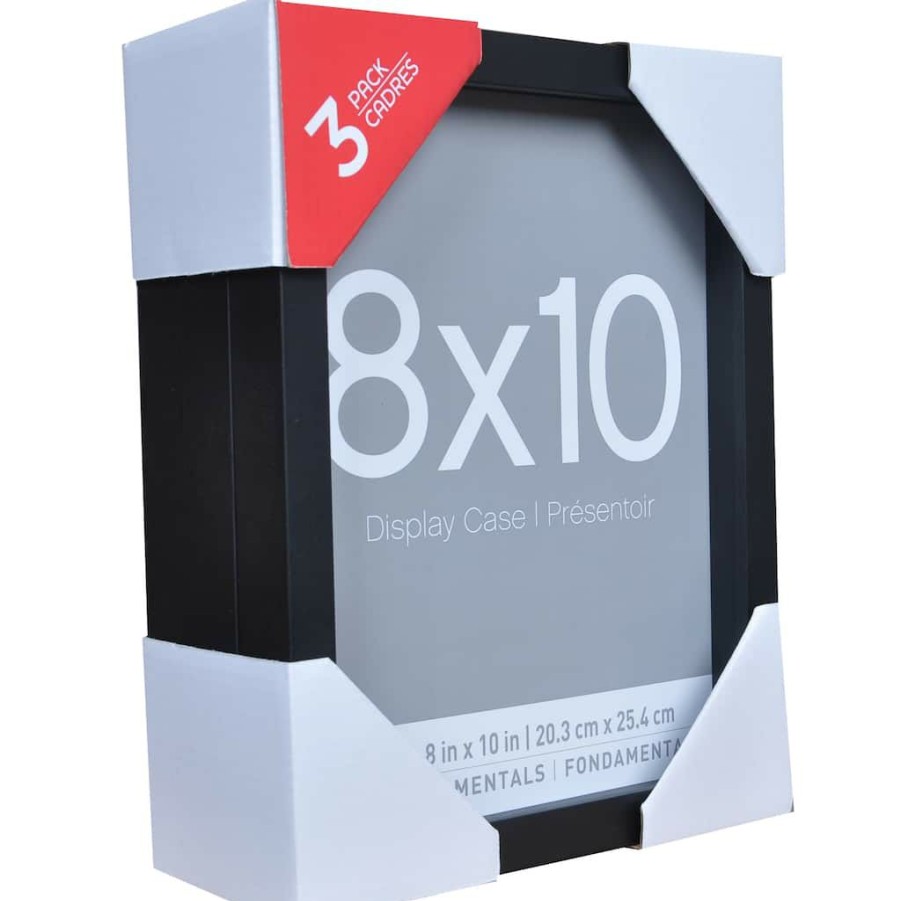 Frames * | Promo 9 Packs: 3 Ct. (27 Total) Black Fundamentals 8 X 10 Display Case By Studio Decor By Studio Decor