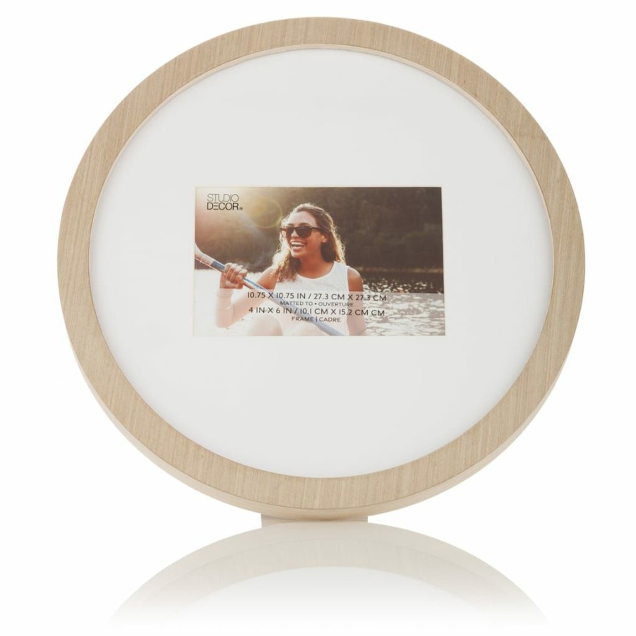 Frames * | Cheapest Brown Natural Round Picture Frame By Studio Decor By Studio Decor