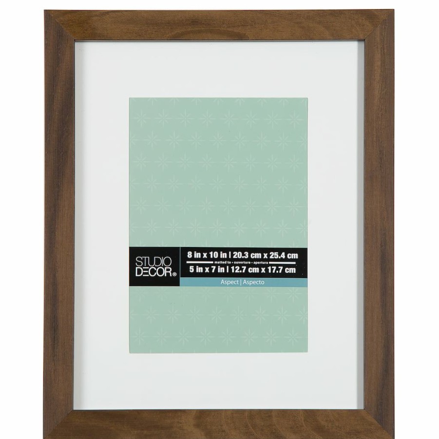 Frames * | Flash Sale Narrow Frame With Mat, Aspect By Studio Decor By Studio Decor Rustic