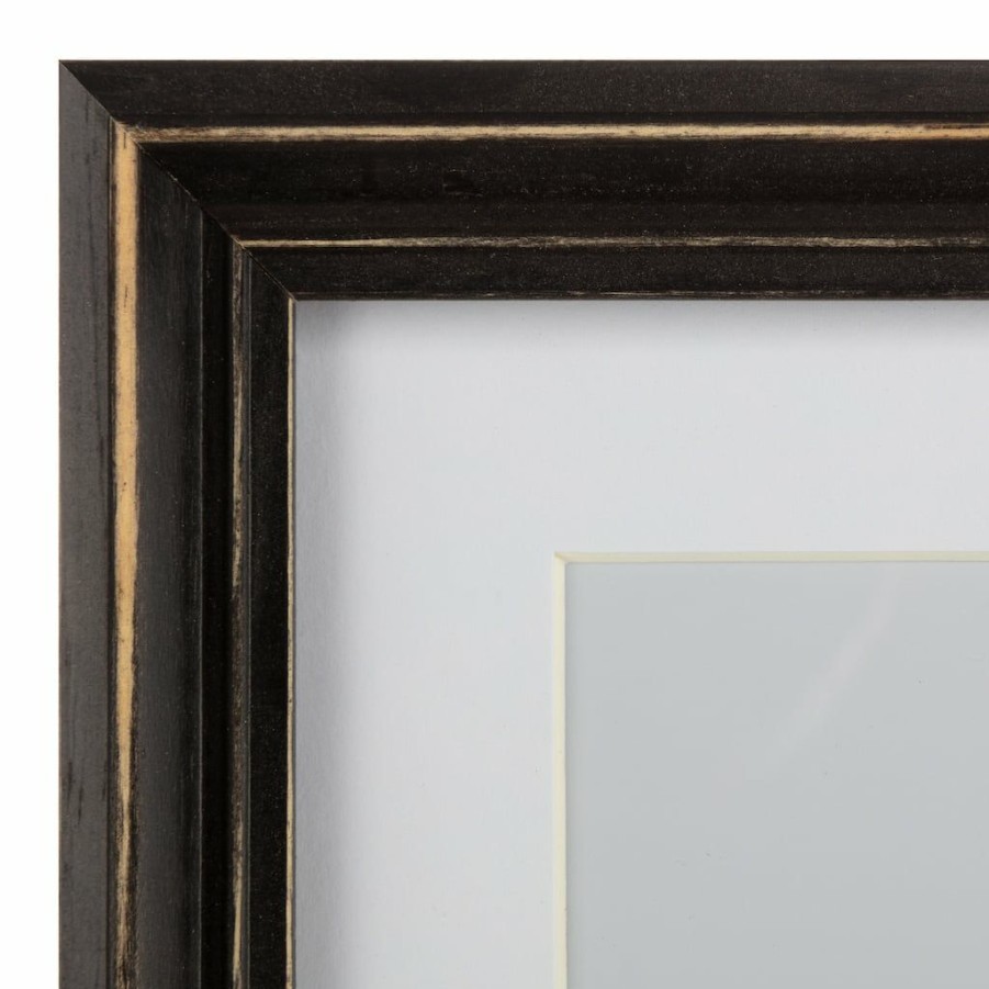 Frames * | Cheapest 3 Opening Black Distressed 5 X 7 Collage Frame, Simply Essentials By Studio Decor By Studio Decor