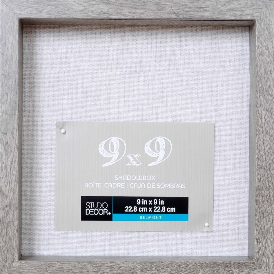 Frames * | Brand New Belmont Shadow Box By Studio Decor By Studio Decor Gray