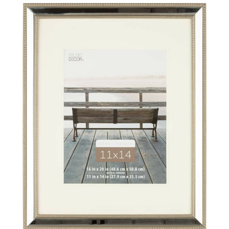 Frames * | Outlet 6 Pack: Mirrored Beaded 11 X 14 Frame With Mat, Home By Studio Decor By Studio Decor