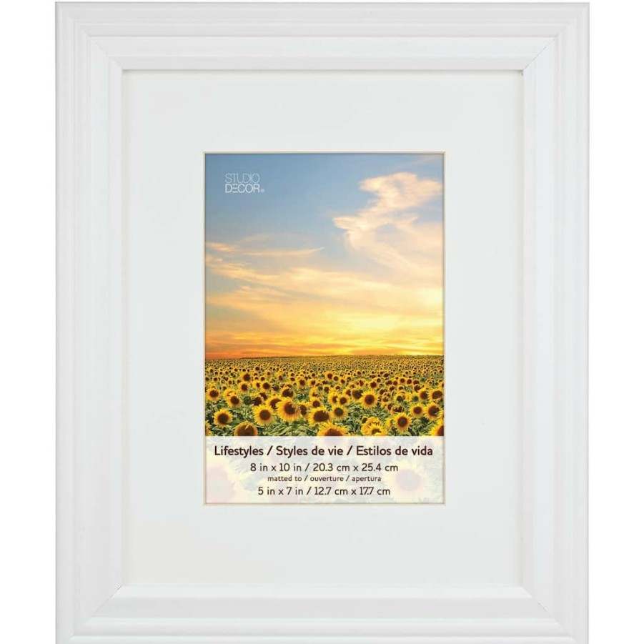 Frames * | Wholesale 4 Packs: 4 Ct. (16 Total) White 5 X 7 Frame With Mat, Lifestyles By Studio Decor By Studio Decor