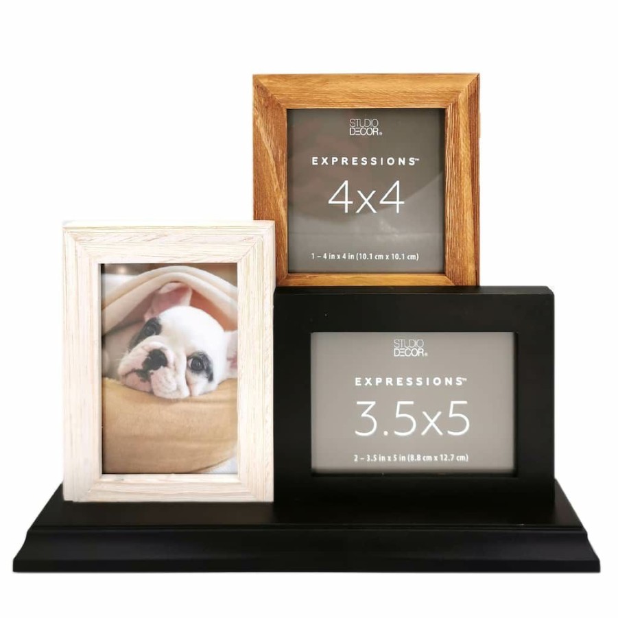 Frames * | Best Deal 12 Pack: 3 Opening Multicolor Wood Tabletop Collage Frame, Expressions By Studio Decor By Studio Decor