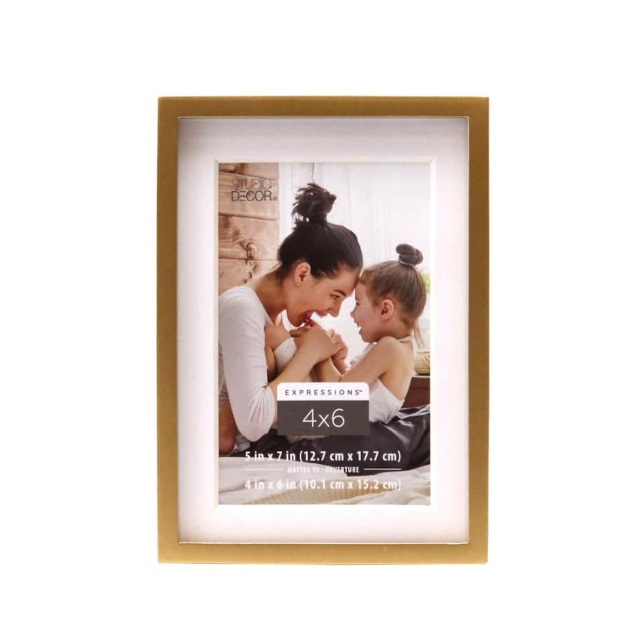 Frames * | Best Pirce 12 Pack: Gold Sydney Frame With Mat, Expressions By Studio Decor By Studio Decor