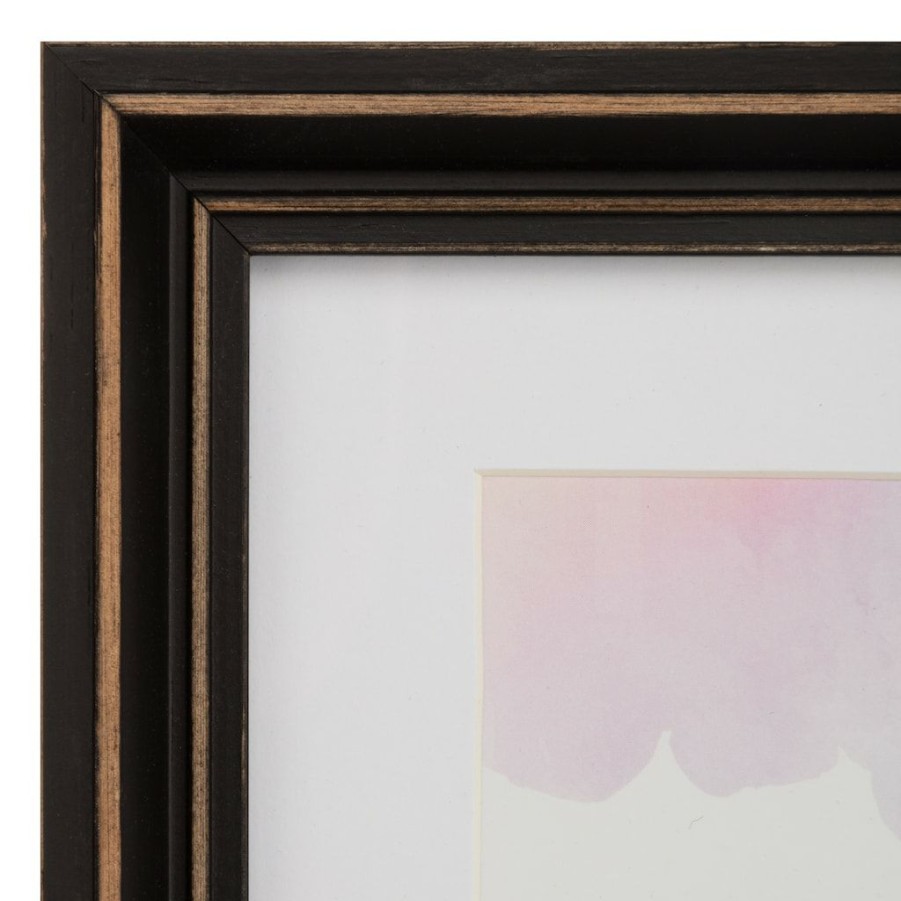 Frames * | Wholesale 2 Opening Black Distressed 4 X 6 Collage Frame, Simply Essentials By Studio Decor By Studio Decor