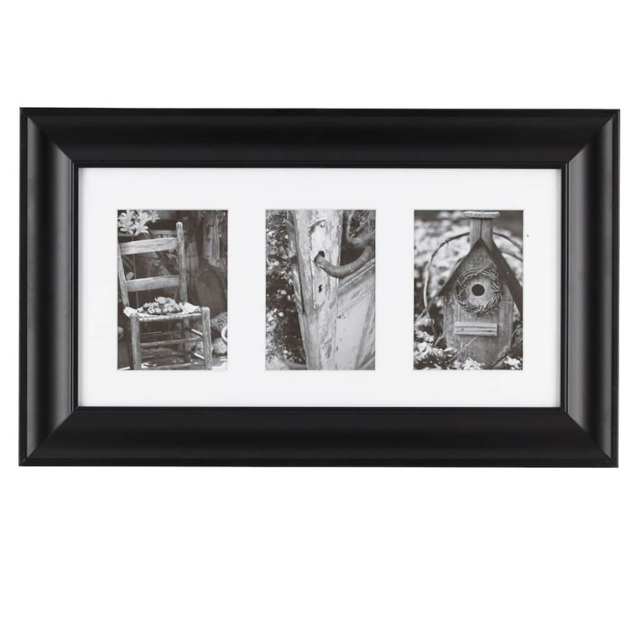 Frames * | Wholesale Black 3-Opening Gallery Frame By Studio Decor By Studio Decor