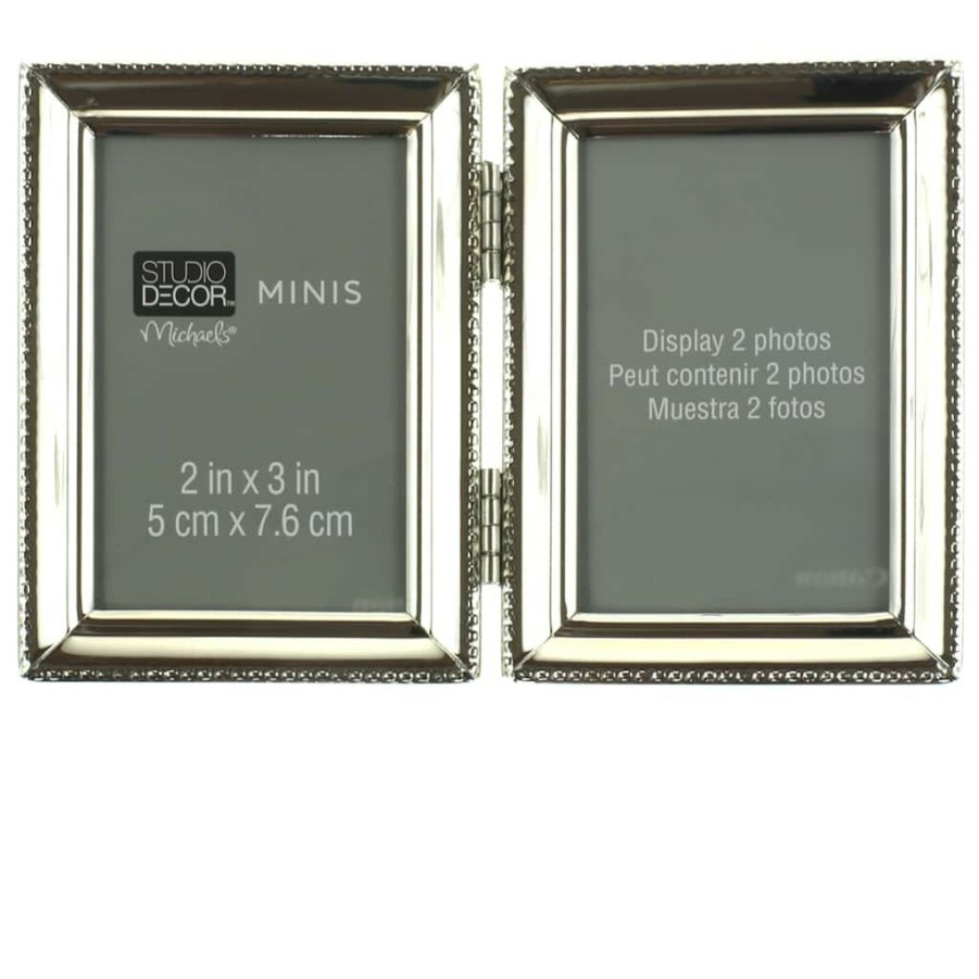 Frames * | Best Reviews Of 24 Pack: Metal Hinged 2-Opening Mini Frame By Studio Decor By Studio Decor