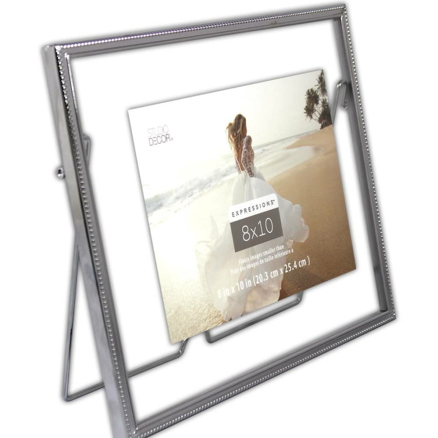 Frames * | Best Pirce Silver Beaded 8 X 10 Float Frame, Expressions By Studio Decor By Studio Decor